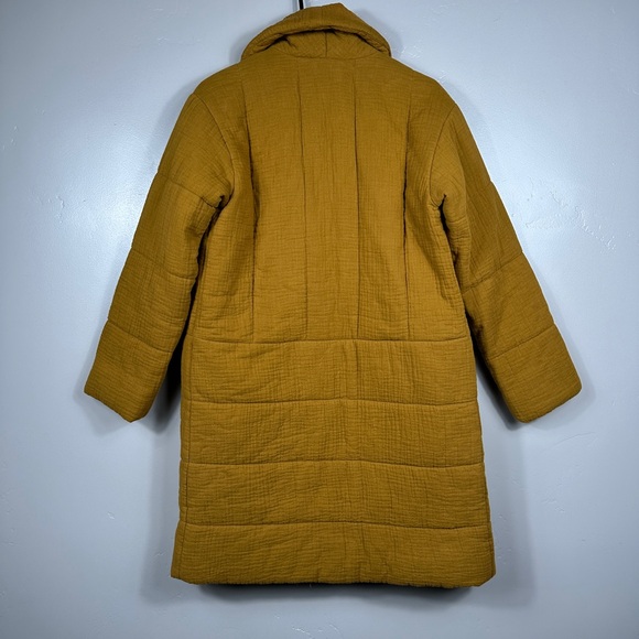 Madewell Lightspun Dumont Quilted Coat in Antique Gold Size XXS - Picture 4 of 8